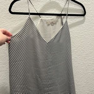 Loft medium petite black and white stripe camisole. Great condition.